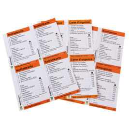 Carte d'urgence (100 pièces)