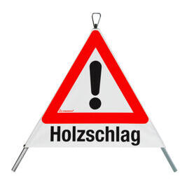 Signal pliant "Holzschlag" 70 cm avec symbol 1.30