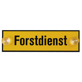 Plaque "Forstdienst" 32 x 9 cm, avec 2 ventouses