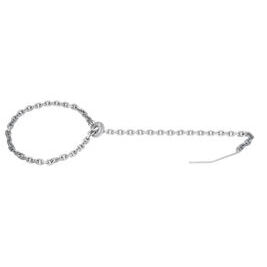 Chaîne Choker carré 8 mm / 1.2 m avec aiguille et crochet coulissant