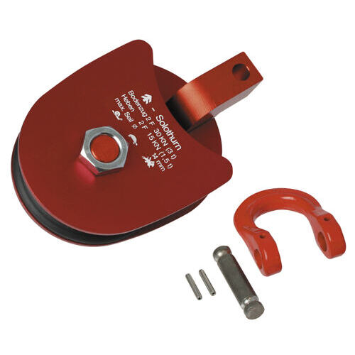 Poulie de déviation "LT-rouge" traction au sol 13 kN, élévation 15 kN