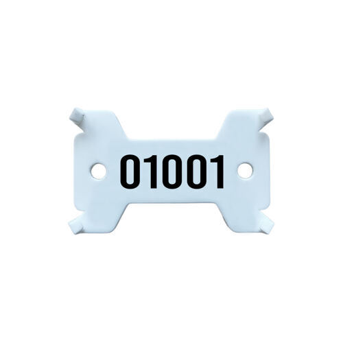 Plaquettes blanche, no. 1'001 - 2'000 solide, 14/27 x 43 mm