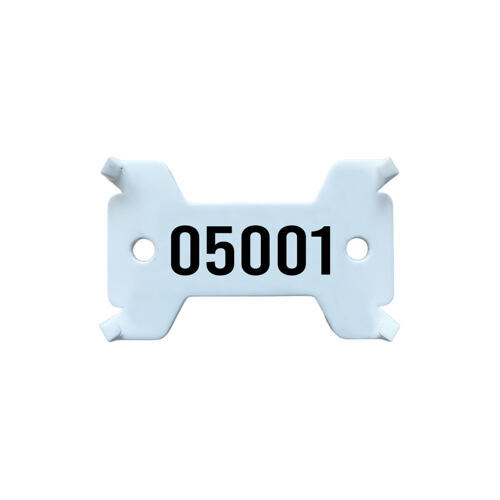 Plaquettes blanche, no. 5'001 - 6'000 solide, 14/27 x 43 mm