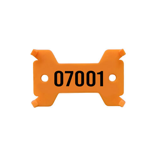 Plaquettes orange, no. 7'001 - 8'000 solide, 14/27 x 43 mm