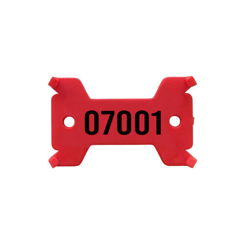 Plaquettes rouge, no. 7'001 - 8'000 solide, 14/27 x 43 mm