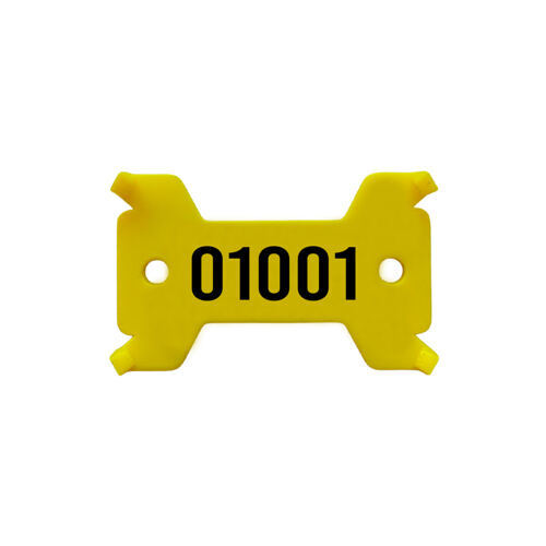 Plaquettes jaune, no. 1'001 - 2'000 solide, 14/27 x 43 mm