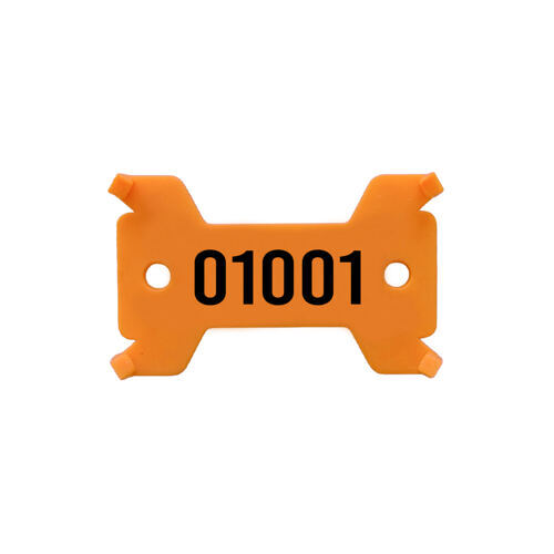 Plaquettes orange, no. 1'001 - 2'000 solide, 14/27 x 43 mm