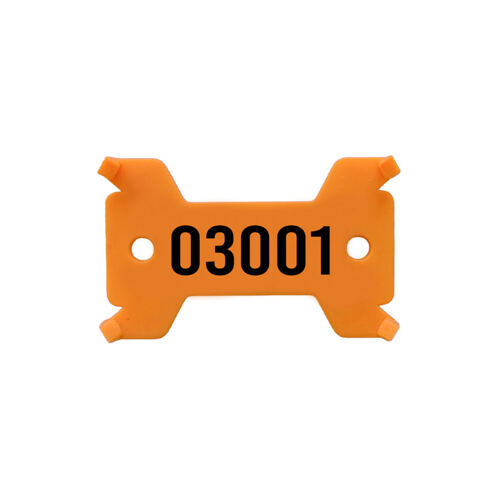 Plaquettes orange, no. 3'001 - 4'000 solide, 14/27 x 43 mm