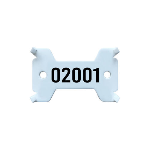 Plaquettes blanche, no. 2'001 - 3'000 solide, 14/27 x 43 mm