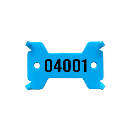 Plaquettes bleue, no. 4'001 - 5'000 solide, 14/27 x 43 mm