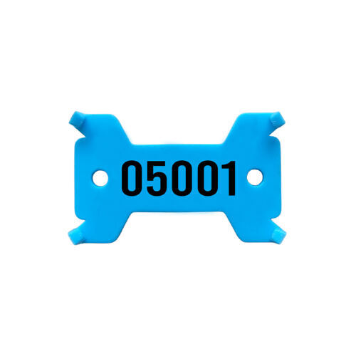 Plaquettes bleue, no. 5'001 - 6'000 solide, 14/27 x 43 mm