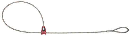 Câble d'attache, 12 mm / 2.5 m boucle et crochet étrangleur