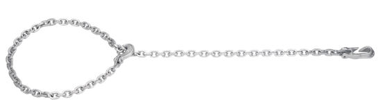 Chaîne Choker carré 8 mm / 2 m avec crochets choker et -coulissant