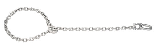 Rückekette vierkant 10 mm / 3 m mit Schlinghaken und Ring