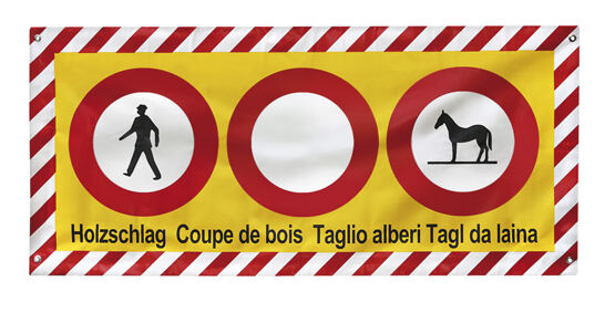 Reflektierende Absperrblache Signal 2.15 / 2.01 / 2.12