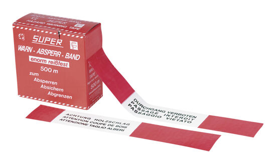 Absperrband Holzschlag 500 m per Rolle