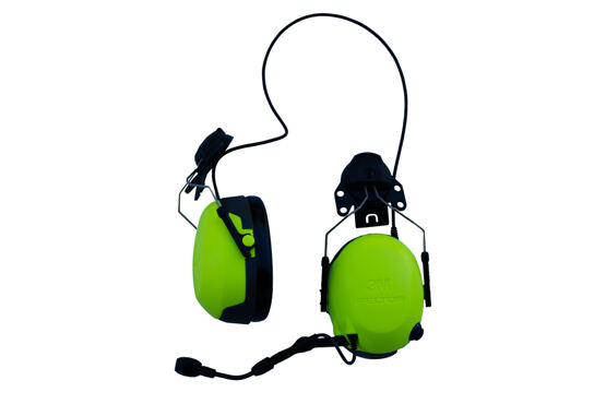 Headset protège-ouïe jaune avec fixation pour casque, câble séparé