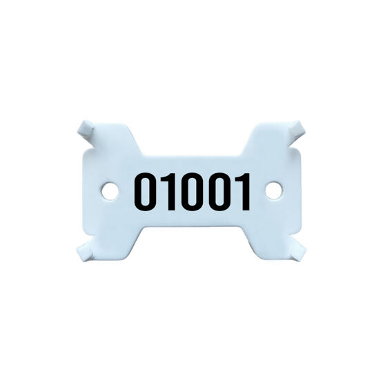 Plaquettes blanche, no. 1'001 - 2'000 solide, 14/27 x 43 mm