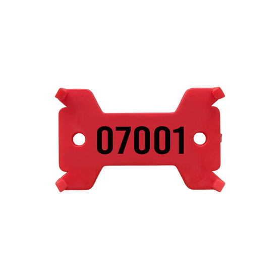 Plaquettes rouge, no. 7'001 - 8'000 solide, 14/27 x 43 mm