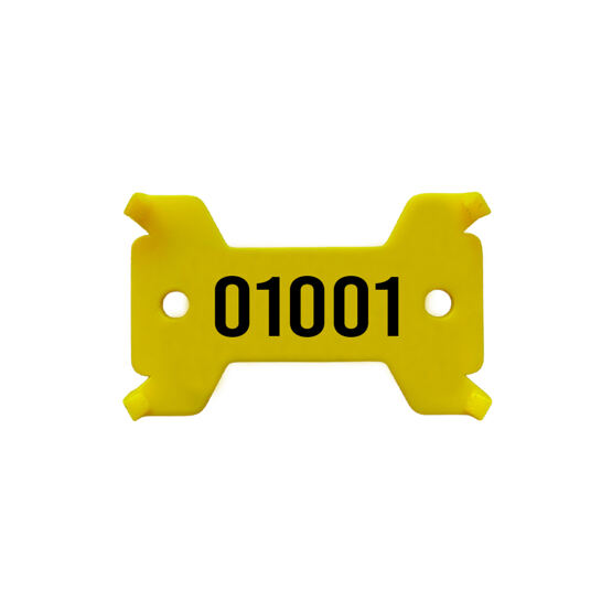 Plaquettes jaune, no. 1'001 - 2'000 solide, 14/27 x 43 mm