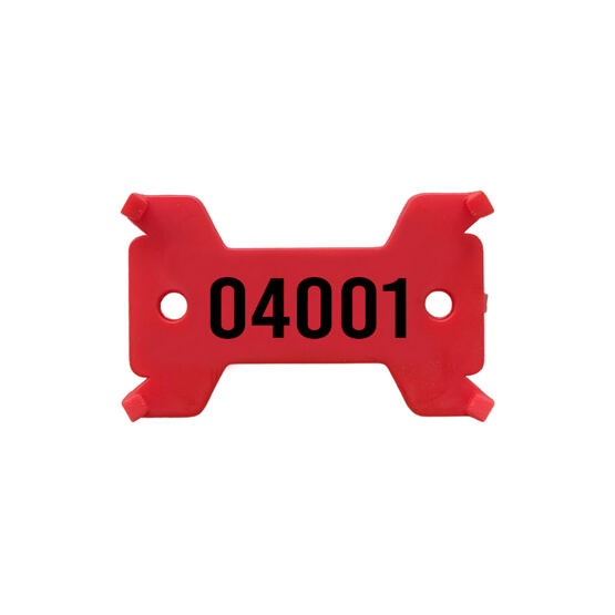 Plaquettes rouge, no. 4'001 - 5'000 solide, 14/27 x 43 mm