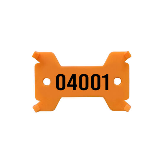 Plaquettes orange, no. 4'001 - 5'000 solide, 14/27 x 43 mm