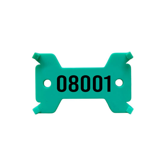 Plättchen grün, Nr. 8'001 - 9'000 hart, 14/27 x 43 mm