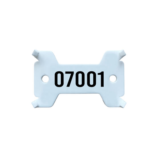 Plaquettes blanche, no. 7'001 - 8'000 solide, 14/27 x 43 mm