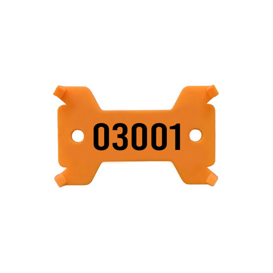 Plaquettes orange, no. 3'001 - 4'000 solide, 14/27 x 43 mm