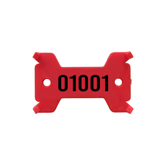 Plaquettes rouge, no. 1'001 - 2'000 solide, 14/27 x 43 mm