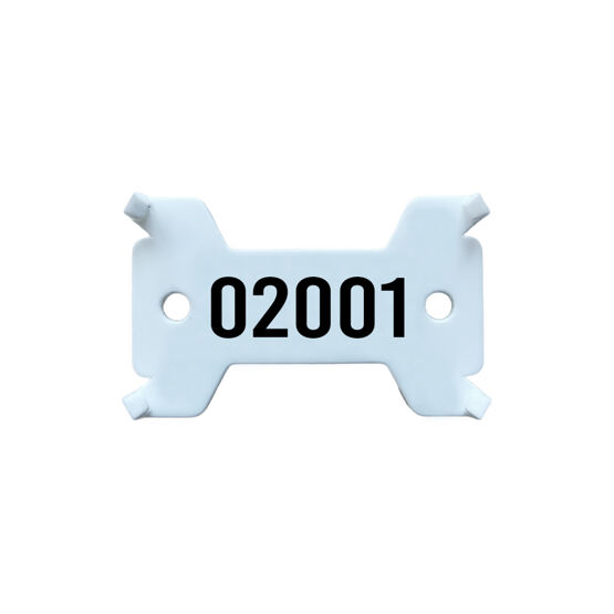 Plaquettes blanche, no. 2'001 - 3'000 solide, 14/27 x 43 mm