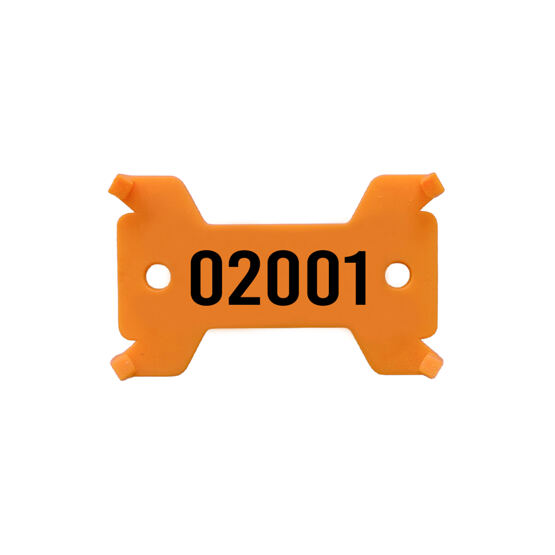 Plaquettes orange, no. 2'001 - 3'000 solide, 14/27 x 43 mm