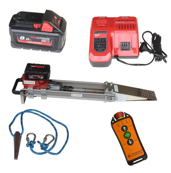 Fernbedienbarer Fällkeil TR300 Hubkraft 25 t, Set 8.0, bestehend aus: